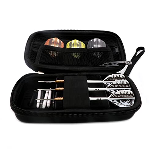 CUESOUL Big Beast 90% 26g/27g Steel Tip Tungsten Dart Set with Dart Case - color: Rose Glod-26g
