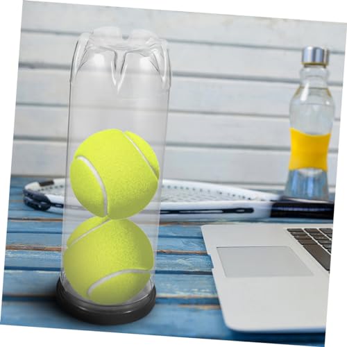 Toyvian Portable Tennis Balls Storage Bottle Clear Organizer for Tennis Badminton Table Tennis Lightweight and Durable Sports Supply Container
