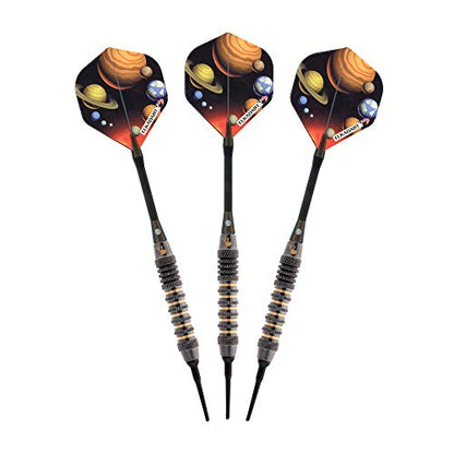 Elkadart Orbital Soft Tip Darts with Storage/Travel Case - style: Ringed (18 Grams)