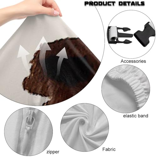 Brown Cow Print 4 Piece Gaming Chair Cover with Armrest Covers Breathable Non Slip Washable Slipcover for Esports Chairs for Anti Cat Scratch Protection of Computer Gamer Chair Slipcovers - color: Brown Cow Print