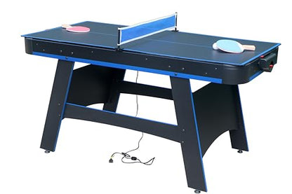 5 ft Air Hockey Table with Table Tennis Top, 2-in-1 Multi-Game Tables with Play Accessories for Adults and Kids, Game Room, Home, Office, Indoor Hockey Arcade Game