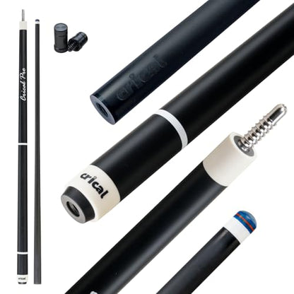 CRICAL Carbon Fiber Pool Cue Stick 58" Billiard Cue Sticks Professional Low Deflection Pool Sticks with 3/8 * 8 Pin Joint and 12.5mm Tip - color: 005-CLPro1 (Pro Taper)