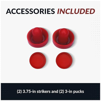 Hathaway Midtown 6' Air Hockey Family Game Table with Electronic Scoring, High-Powered Blower, Cherry Wood-Tone, Strikers and Pucks