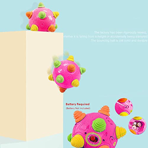Toddler's Music Dancing Shake Ball - Move, Crawl, Bounce, Sensory Learning for Kids and Babies, Fun Gift for Both Boys and Girls - color: red