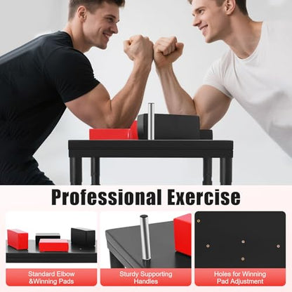 Professional Arm Wrestling Table, 35.4"x25.6"x39.4 Standard Arm Wrestling Battle Table Ideal for Home Gym, Training, and Competitions