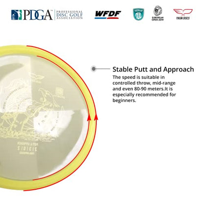 Yikun Disc Golf Putter Approach|Professional PDGA Approved Golf|Throwing Disk Golf Putter|170-175g| Stable Golf Discs Perfect for Outdoor Games and Competition