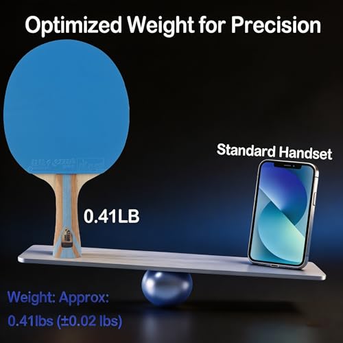 DHS Ping Pong Paddles Professional Level Table Tennis Rackets - ITTF Approved -Pro Ping Pong Paddle for Advanced Control & Speed - Table Tennis Racket for Offensive Players - color: Blue