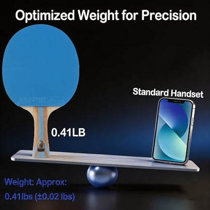 DHS Ping Pong Paddles Professional Level Table Tennis Rackets - ITTF Approved -Pro Ping Pong Paddle for Advanced Control & Speed - Table Tennis Racket for Offensive Players - color: Blue