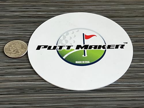 Putting Discs 4-Pack, Stocking Stuffer for Golfers, Golf Training Disk Accessories, Practice Aid for Green or Indoor, Flat Cup Ghost Hole Works Great as Golf Simulator Hole: Made in USA