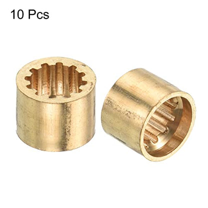 PATIKIL Brass Pool Cue Ferrules, Billiard Cue Tips Replacement Repair Tool for Snooker Cue Stick - size: 10mm