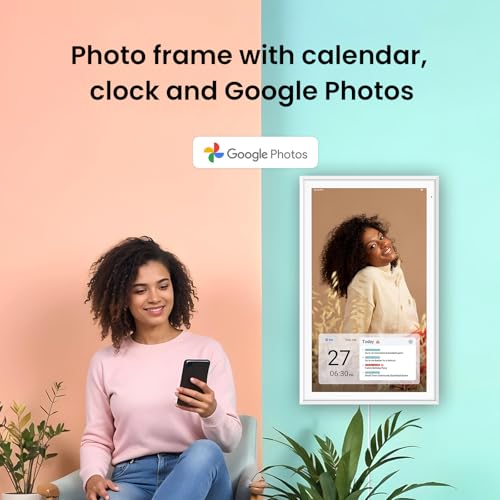 Apolosign 27-inch Digital Calendar & Smart Family Wall Planner, No Subscription, Calendar & Dashboard Dual-Mode System, Shared Touchscreen Display with Calendar Sync, Chore Charts & Family Scheduling Hub, Wall Mount Included (White) - color: White