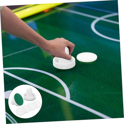 VICASKY Table Ice Hockey Pucks and Replacement Accessories for Home Air Hockey Tables Durable White Mallets with Felt Grip and Pucks for Competitive Game Rooms