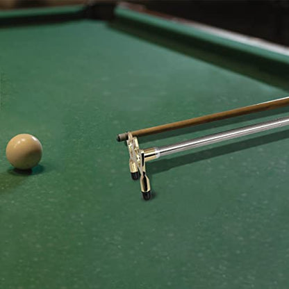Retractable Billiards Cue Stick Bridge, Pool Bridge with Removable Bridge Head