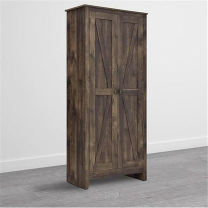 SystemBuild Farmington 31.5" Wide Storage Cabinet, Rustic