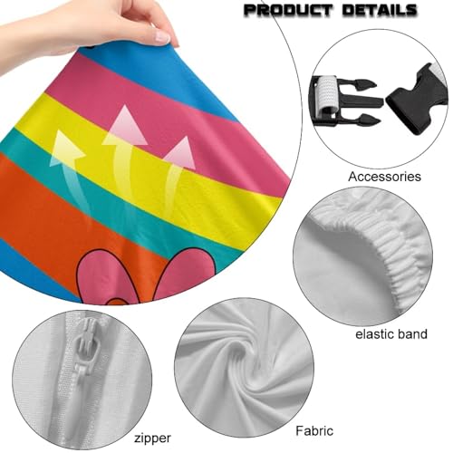 Suobstales Hippie Daisy Swirl Pattern Gaming Chair Covers, Stretchable Office Computer Chair Slipcover with Armrest Covers, Elastic Seat Protector for Office Reclining Racing Game Chair - color: Hippie Daisy Swirl