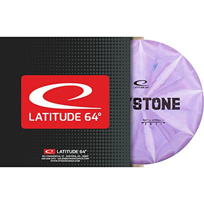 Latitude 64 Retro Burst Keystone Disc Golf Putter, Interactive Family Outdoor Games, Men and Women Frisbee Golf Putt & Approach Disc, 175g+, Stamp Shade of Disc Color & Burst Pattern May Vary - color: Purple
