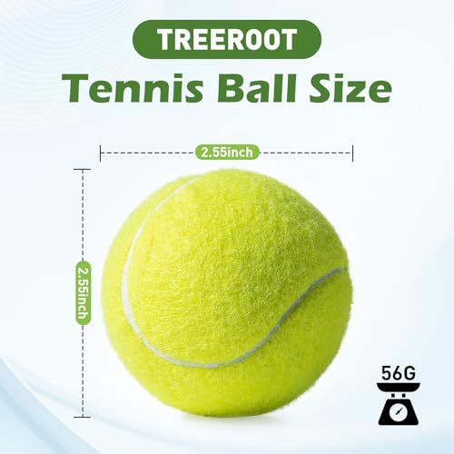 Treeroot 16/30/40/60/80 Pcs Tennis Balls, High Elasticity Tennis Balls Bulk, Comes with a Portable Mesh Bag, Tennis Ball for Dogs, Suitable for Beginner Training Ball, Durable & Bounce - size: 60Pack