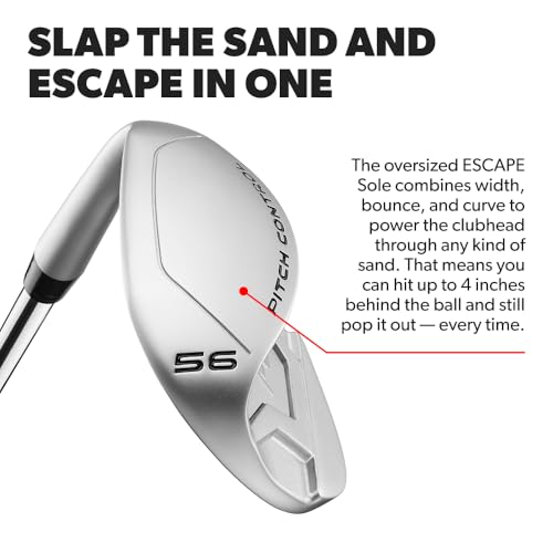 Performance Golf ONE Wedge | Accelerates The Club Through Any Lie | Solid Shots | No Chunking | Gets You On The Green in One Shot - size: Left, style: 56 Degrees