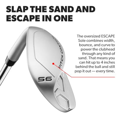 Performance Golf ONE Wedge | Accelerates The Club Through Any Lie | Solid Shots | No Chunking | Gets You On The Green in One Shot - size: Left, style: 56 Degrees