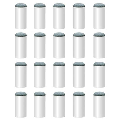 VASANA 20Pcs 13mm/0.5 inch Plastic Slip On Pool Cue Tips Replacement Billiard Cue Tips Billiard Sticks Tip Repair Kit Pool Table Accessories