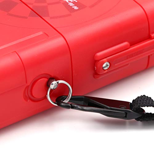 CUESOUL ANTIE Hard Dart Case, Holds 6 Steel/Soft Tip Darts & Extra Tips, Shafts & Flights, Durable Use - color: Red Handsome Snake