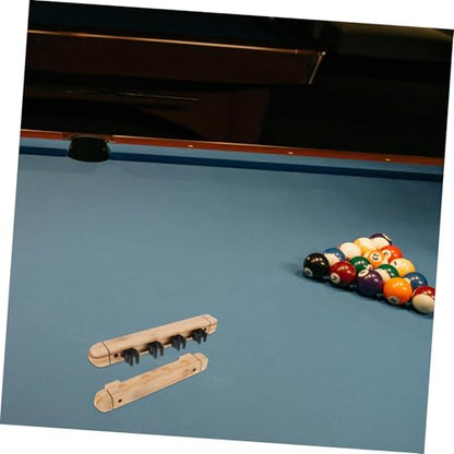 POPETPOP 1 Set Wall Mounted Solid Wood Pool Cue Rack Billiard Stick Holder Organizer Elegant Roman Design for Home Clubs Bars Efficient Storage for Pool Accessories