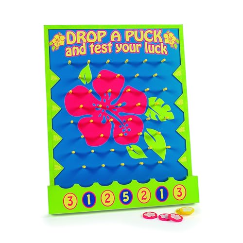 Fun Express Plinko Board Game Large 16x20 Tabletop Prize Drop Disc Game - Premium Wood Carnival Games for Kids Adults Parties | Luau Circus Fair School Events |Complete 8-Piece Set with Discs VBS 2026