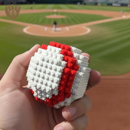 Baseball 3D Building Block Set - Ball - Gloves - Bat - Educational Toy - Perfect for Ages 14 Years and Above - Challenging, Creative Fun and Skill-Building - 3D Instruction (1485 PCS)
