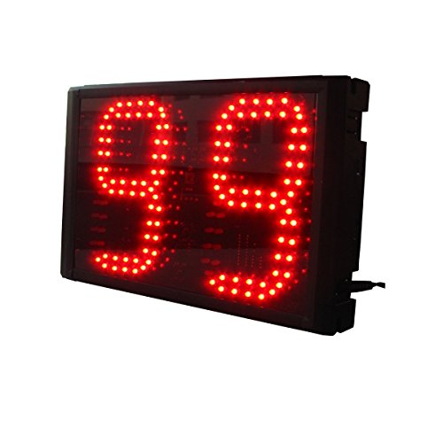 Azoou 6" High Character 2 Digits LED Seconds Countdown Count up Timer Red Aluminum Case