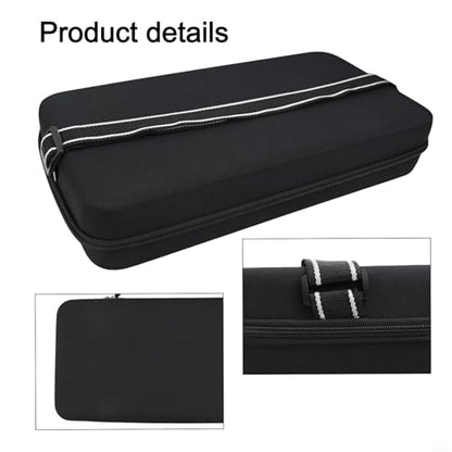 Hard Shell Pickleball Racket Bag, EVA Shock-Resistant Case for 2 Paddles and 4 Balls, Portable Storage with Adjustable Strap for Tennis and Table Tennis - size: black