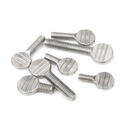 Flat-head screw Hand Twisted Table Tennis Racket Screw Thumb Wave Plate Flattened Bolt M4m5m6m8m10(10pcs M4X8) - size: 10pcs M4X8