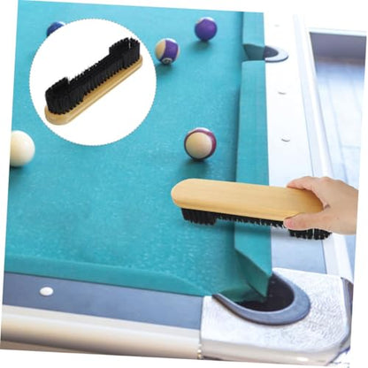 DECHOUS Pool Table Rail Brush and Crevice Cleaning Tool with Wooden Handle, 12-inch Narrow Gap Billiard Table Cleaning Kit for Dust and Debris Removal in Game Rooms and Sports Areas