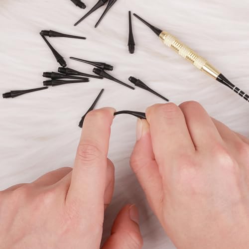 Soft Dart Tips 300 Pack 2BA Thread Plastic Dart Points Replacement Dart Accessories for Dartboards