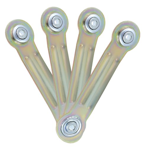 6.35 Inches Glider Bearing Arm Bracket 4Pcs, 4.9 Inches Centers, Yellow | Doule-sealed Ball Bearing, Smooth Movement, Glider Bearing Arm Bracket Set for Patio Bench Chair, Easy Rocker Repair - color: Yellow, size: L 6.35" x 4.9" Centers
