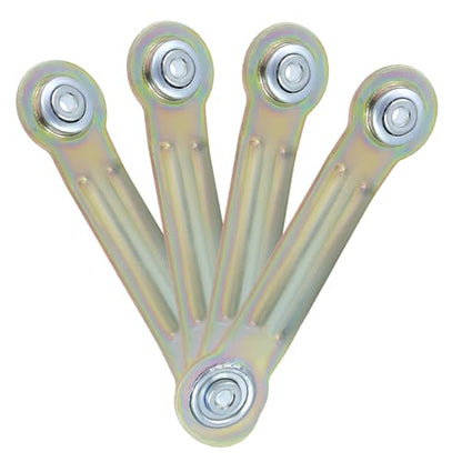 6.35 Inches Glider Bearing Arm Bracket 4Pcs, 4.9 Inches Centers, Yellow | Doule-sealed Ball Bearing, Smooth Movement, Glider Bearing Arm Bracket Set for Patio Bench Chair, Easy Rocker Repair - color: Yellow, size: L 6.35" x 4.9" Centers