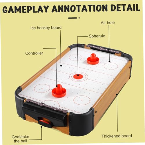 Air Hockey Table for Kids, 20 x 12 x 4 Portable Small Air Hockey Table, Floating Games with Electric Fan, Puzzle Tabletop Games for Kids Boy Girl, No Battery