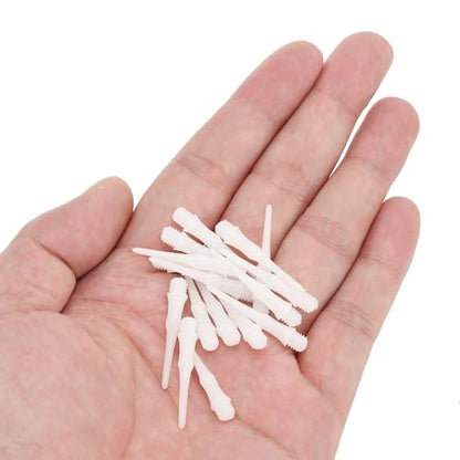 PATIKIL Plastic Dart Tips 2BA Thread, Soft Dart Tip Replacement Dart Accessories - color: White