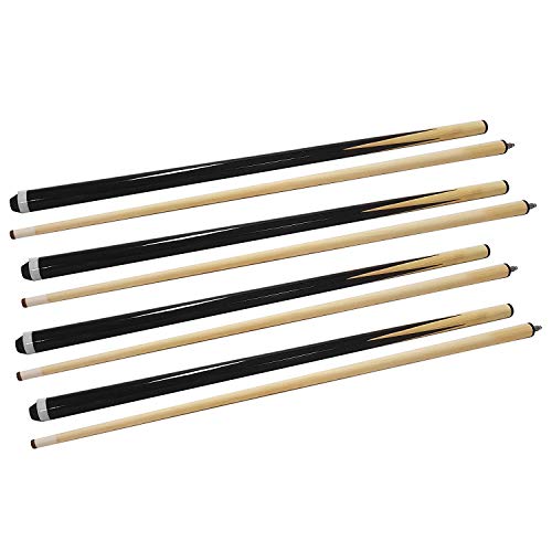 Set of 4 Pool Cues 58" Billiard House Bar Cue Sticks, 2-Piece Pool Cue