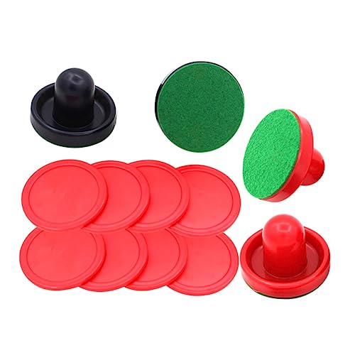1set Air Hockey Pucks Replacement Ergonomic Paddles Pucks and Felt Covers for Game Tables for Home Use Carnivals and Fairs