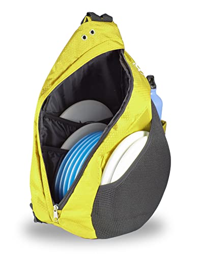Disc Golf Backpack Slinger Bag | 6-12 Discs | Multiple Colors - color: Yellow