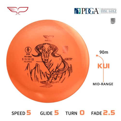 Yikun Midrange Disc Golf Disc-Overstabel Golf Mid-Range,PDGA Approved Great for Competition,Leisure and Entertainment - color: orange