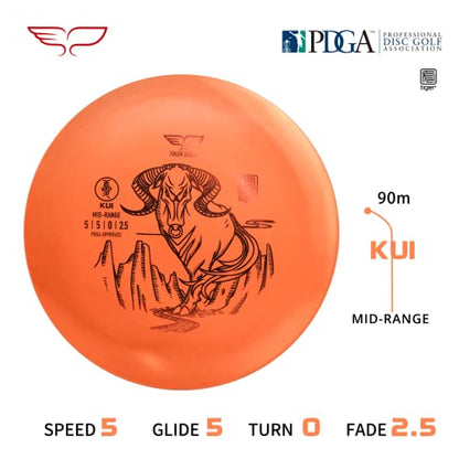 Yikun Midrange Disc Golf Disc-Overstabel Golf Mid-Range,PDGA Approved Great for Competition,Leisure and Entertainment - color: orange