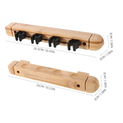 POPETPOP 1 Set Wall Mounted Solid Wood Pool Cue Rack Billiard Stick Holder Organizer Elegant Roman Design for Home Clubs Bars Efficient Storage for Pool Accessories