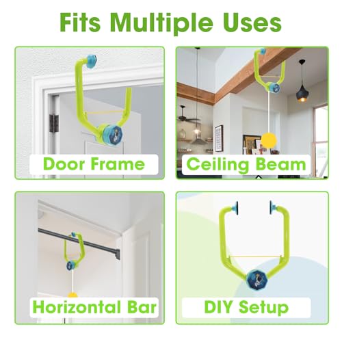 3 Set Door Ping Pong Game Over The Door, Adjustable Door Jam Pingpong Starter Kit Doorway Game Pingpong Portable Hanging Table Tennis Trainer