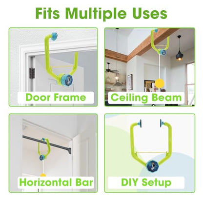 3 Set Door Ping Pong Game Over The Door, Adjustable Door Jam Pingpong Starter Kit Doorway Game Pingpong Portable Hanging Table Tennis Trainer