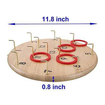 SUNGIFT Hook Ring Toss Game for Adults & Kids - Yard Hooky Ring Tossing Games - Hookie Wall Game Indoor & Outdoor Family Fun - Home, Party, Office, Camping & Backyard Games - style: Classic 11.8"