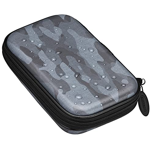 Casemaster Sentinel 6 Dart Case, Holds Extra Accessories, Tips, Shafts and Flights, Compatible with Steel Tip and Soft Tip Darts, Impact & Water Resistant Tactech Shell, Black Camo - color: Black Camo