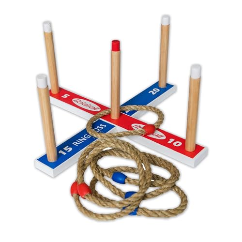 Bolaball Outdoor Fun Bundle Giant Wooden Dice Set & Ring Toss Game | Yard Games for Family, BBQ, Parties, and Picnics