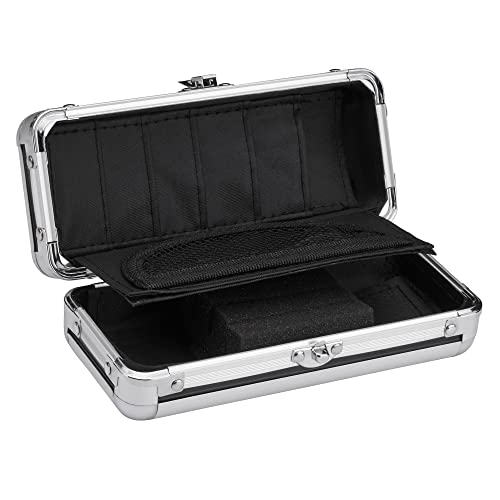 Casemaster Sole Aluminum Slim Profile Dart Case Holds 3 Steel Tip and Soft Tip Darts with Enough Space to Keep Flights in Shape, Features Built-In Pockets for Other Accessories - size: 7.4 x 3.25 x 2.5 inches