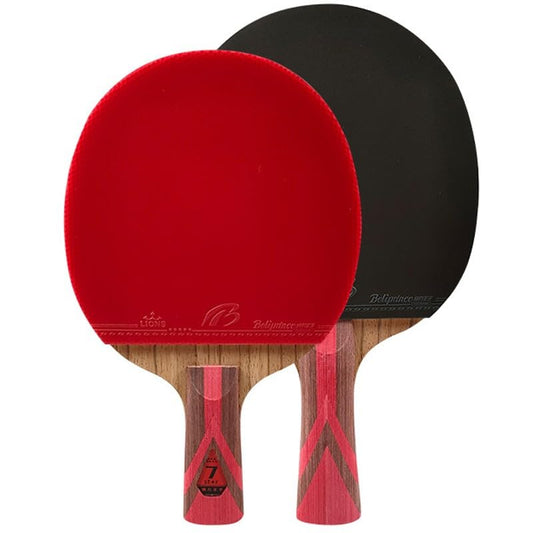 Ping Pong Paddles Set of 2, High Performance Professional Table Tennis Paddles, Carbon Fiber Table Tennis Racket Set, 7-Layer Bottom Plate, Competition Rubber - color: B
